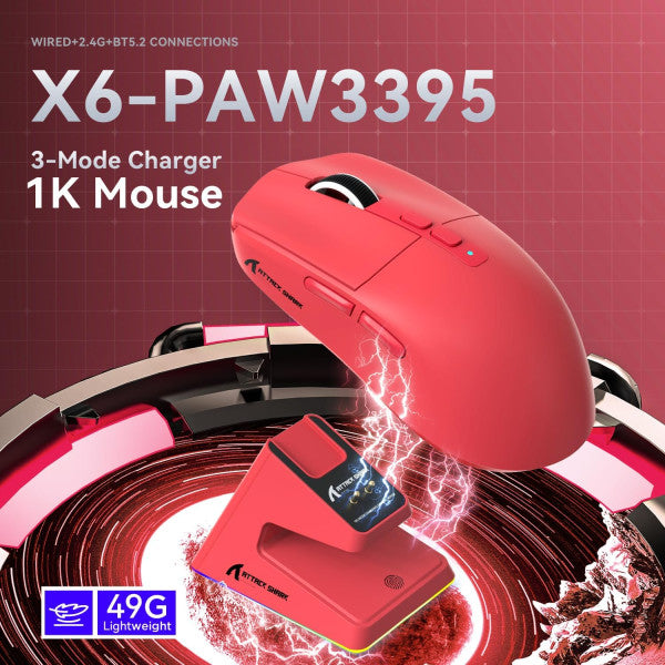 ATTACK SHARK X6 RED ATTACK SHARK X6 RED